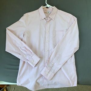 Uniqlo Pink Mens S Cotton Collared Shirt